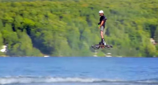 Man Pilots HoverBoard Across Lake Gear Junkie